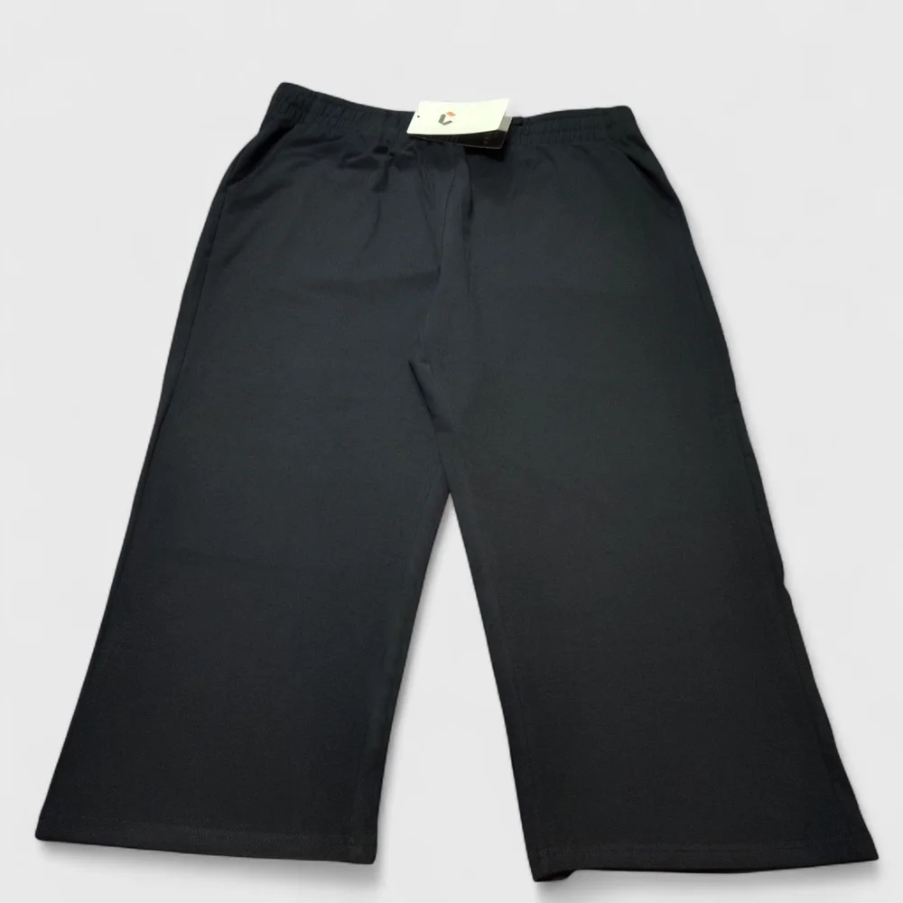 Cakulo Black Soft & Comfy Cropped Capri Pants Size XL - Picture 8 of 10